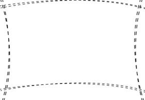 Minimalist Sketch Frame. Curved and Distorted Border for Artistic Layouts. illustration vector