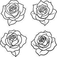 Array of floral illustrations coloring sheet flower patterns in spring and summer colors vector