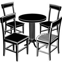 Isolated Set of Comfortable Chairs Tables and Decor for Interior Design vector