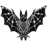 Bat Soaring Through the Night Sky with Creation vector