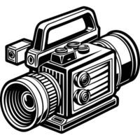 Illustration of a Handheld Camera on a White Background vector