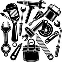 Comprehensive Collection of Hand Tools in Format vector