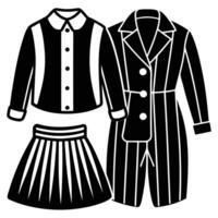 Vibrant Clothes Collection Displayed on a Pristine White Background vector