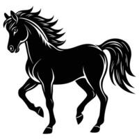 Isolated Horse Silhouette on a White Background for Design Projects vector