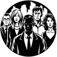Versatile Silhouette People Collection on White Background for Design Projects vector