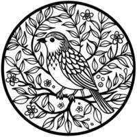 Hand Drawn Round Shaped Coloring Page for Kids Featuring Numbers up to Five vector