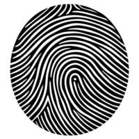 Intricate Golden Fingerprint Created by Technology vector
