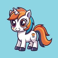 Vibrant and Playful Rainbow Pony Character with Illustration for Creative Designs vector