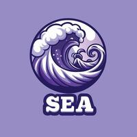 Mesmerizing Sea Waves in Motion, Capturing the Essence of the Ocean vector