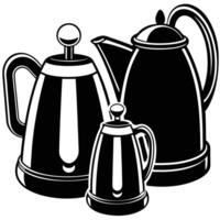 Comprehensive Set of Electric Kettles in Flat Style Designs 10 Variations vector