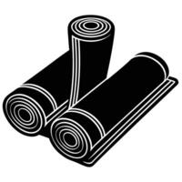 Yoga Mats Arranged in Flat Design on a White Background vector