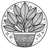 HandDrawn Round Shape Coloring Page for Kids with 13 Designs vector