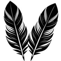 Delicate Bird Feathers Arranged Elegantly against a Pristine White Background vector