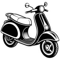 Minimalist Sketch of Scooters on a White Background vector