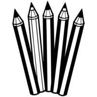 Vibrant Colored Pencils Arranged Neatly on a Pristine White Background vector