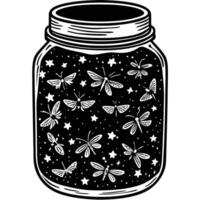 Enchanted Forest Illuminating with Captivating Firefly Symphony vector