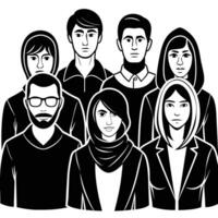 Faceless People Isolated Set for Illustration Design and Decoration vector
