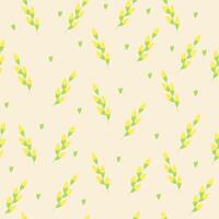 Seamless pattern with spring flowers vector