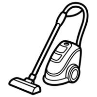 Single Continuous Line Drawing of an Upright Vacuum Cleaner vector