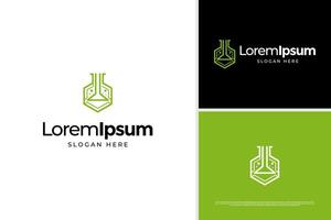 Modern science technology icon logo design template vector