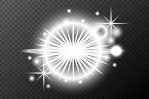 a white light burst with stars and rays on a background vector
