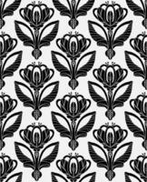a black and white floral. pattern vector