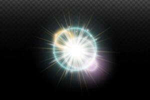 a glowing light with a starburst effect vector