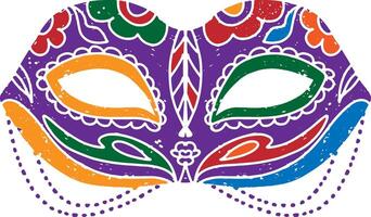 a colorful carnival mask with a colorful pattern vector
