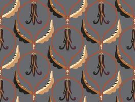 a pattern with a leaf design on it vector