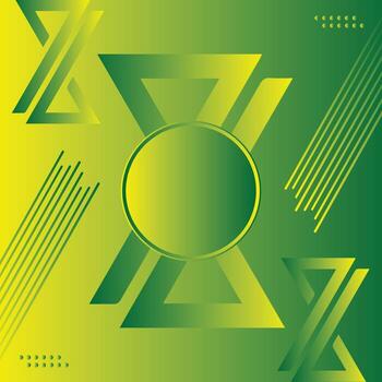 verde resumen fondo, flecha líneas, geométrico , gráfico, tecnología digital plantilla, verde degradado antecedentes. vector