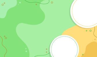 Abstract Background with Green and Yellow Organic Shapes vector