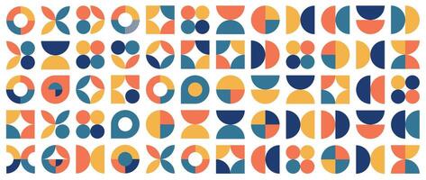Seamless Bauhaus Geometric Design with Bold Abstract Composition. Modern Seamless Geometric Pattern with Bold Abstract Design vector