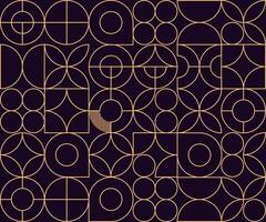 Elegant golden geometric pattern with interconnected shapes vector