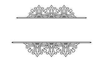 Calligraphic Frame Border Design Line Element. vector