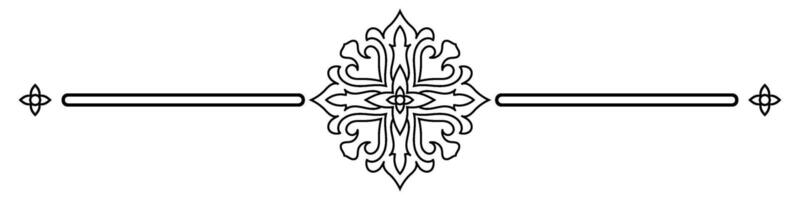Ornamental Divider Border Calligraphic Line Element. vector