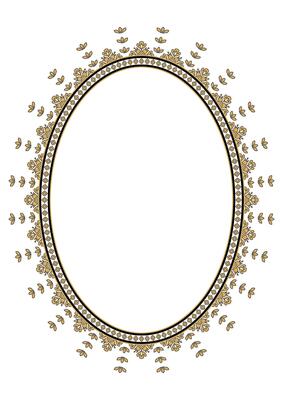 Classic Vintage Round Frame Ethnic Border Pattern.