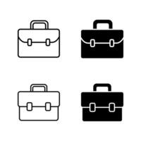 briefcase icon set. vector