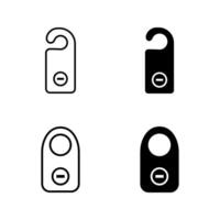 do not disturb icon set. vector