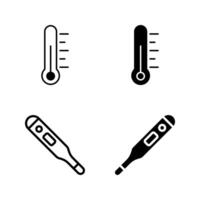 thermometer icon set. vector