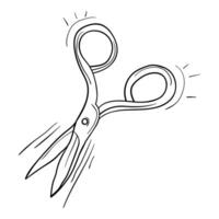 a drawing of a pair of scissors vector