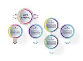 Modern Infographic design business template with icons and 5 options or steps vector