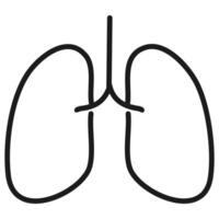 Lungs icon. Bronchi illustration isolated on a white background. vector