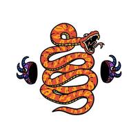 snake hand drawing illustration vector