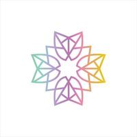 Mandala with floral patterns. illustration. vector