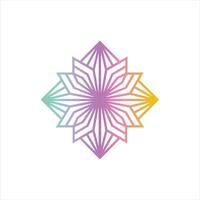 Mandala with floral patterns vector