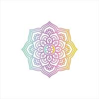 Mandala with floral patterns, Ethnic mandala with colorful tribal ornament vector