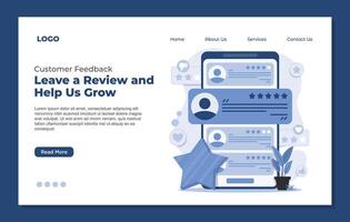 Flat design concept of online reviews and feedback. Modern illustration. vector