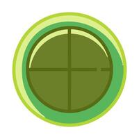 Flat illustration of green mamoncillo fruit icon for web vector