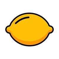 Lemon flat color icon isolated on white background. illustration. vector