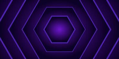 Futuristic Hexagon Abstract Background, 3D Geometric Tech Design in Purple Green Tones vector